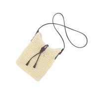 Namzi 1 sac tissé blanc, joli sac à bandoulière en corde de papier, sac fourre-tout tissé élégant pour les sorties décontractées, les promenades d'été