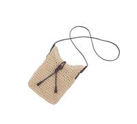Namzi 1 sac tissé kaki, joli sac à bandoulière en corde de papier, sac fourre-tout tissé élégant pour les sorties décontractées, les promenades d'été