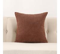 Namzi 1 taie d'oreiller de couleur unie, couleur café foncé, 60 x 60 cm, housse de coussin douce pour chambre à coucher et canapé