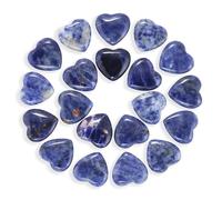Namzi 20 Paquets de Pierres de Cœur en Lapis Lazuli Naturel Poli et Roulé, Cristaux et Pierres de Guérison en Vrac pour Wicca, Reiki, Énergie de Guérison, Pierres de Chakra, Fournitures de Sorcellerie
