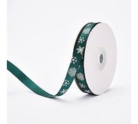 Namzi 25 Yard Christmas Ribbon, Fabric Ribbon for Gift Wrapping, Christmas Tree Decor,Home and Christmas Decorations Outdoor Indoor,Dark Green