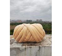 Namzi 250G Chunky Laine for Arm Tricoter Crochet Making Blanket, Doux Extra Cotton Washable Tube Bulky Giant Laine for Weave Craft Crochet, DIY (bricolage) Sofa Bed Blanket Pillow Pet Bed，Egg yellow