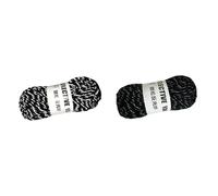 Namzi 2pcs Reflective Laine,Sparkle,Silver,for Crafts Glow in The Dark Laine for Crochet for Reflective High Visibility Warm Winter Loop Hat，100g，110 Yards，Black