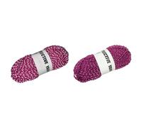 Namzi 2pcs Reflective Laine,Sparkle,Silver,for Crafts Glow in The Dark Laine for Crochet for Reflective High Visibility Warm Winter Loop Hat，100g，110 Yards，Purple Rose Red
