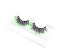 Namzi 3 Pairs Glitter Lashes Sequins Colored Lashes Fluffy Mink False Lashes with Color Cosplay New Year Party Stage Makeup Colorful Fake Eyelash(h07)
