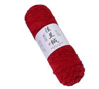 Namzi 300G Velvet Laine Crocheting Fuzzy, Premier Plush Parfait Chunky Blanket, Velvet Fluffy Chenille Blanket Laines,Crochet Tricoter Doux Thick Plush Lustrous，Dark Red