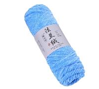 Namzi 300G Velvet Laine Crocheting Fuzzy, Premier Plush Parfait Chunky Blanket, Velvet Fluffy Chenille Blanket Laines,Crochet Tricoter Doux Thick Plush Lustrous，Light blue