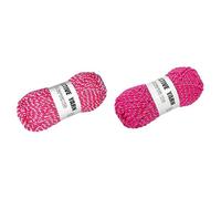 Namzi 4pcs Reflective Laine,Sparkle,Silver,for Crafts Glow in The Dark Laine for Crochet for Reflective High Visibility Warm Winter Loop Hat，200g，220 Yards，Rose