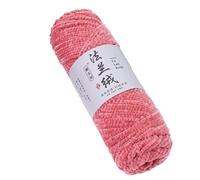 Namzi 75G Velvet Laine Crocheting Fuzzy, Premier Plush Parfait Chunky Blanket, Velvet Fluffy Chenille Blanket Laines,Crochet Tricoter Doux Thick Plush Lustrous，Watermelon red