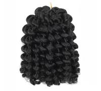 Namzi Bounce Lot de 6 extensions de cheveux Passion Twist au crochet - Courts et bouclés au crochet - 20,3 cm - Noir de jais
