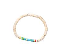 Namzi Bracelet élastique en perles de bois fait à la main Boho Vintage Guérison Protection Équilibre Bracelet pour femmes hommes Style M
