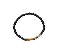 Namzi Bracelet élastique en perles de bois fait à la main Boho Vintage Guérison Protection Équilibre Bracelet pour femmes hommes Style L