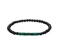 Namzi Bracelet élastique en perles de bois fait à la main Boho Vintage Guérison Protection Équilibre Bracelet pour femmes hommes Style K