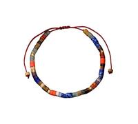 Namzi Bracelet élastique en perles de bois fait à la main Boho Vintage Guérison Protection Équilibre Bracelet pour femmes hommes Style C