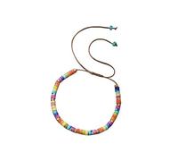 Namzi Bracelet élastique en perles de bois fait à la main Boho Vintage Guérison Protection Équilibre Bracelet pour femmes hommes Style F