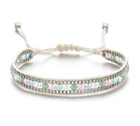 Namzi Bracelet pour femme fait à la main en pierres naturelles bohèmes, empilables, cadeaux tendance, H