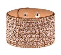 Namzi Bracelets tendance bohème avec strass pour femme - Marron