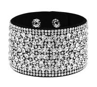 Namzi Bracelets tendance bohème avec strass pour femme - Pour la Saint-Valentin - Blanc