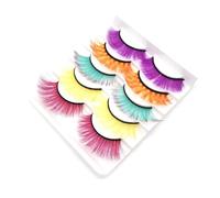 Namzi Colored Eyelashes Mink Lashes, Fluffy Colorful Lash Clusters, Dramatic Long Thick Cat Fox Eye Lashes Full Curly False Eyelash,Curl Salon Extensions Strip 5 Paires（AYW-18）
