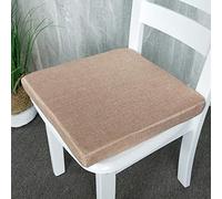 Namzi Coussin d'assise en Mousse Souple,Coussin de Chaise épais,50 x 50 x 5 cm,avec Housse Amovible,pour Un Confort Optimal.Revêtement en Lin.
