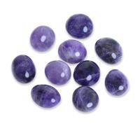 Namzi Cristaux de quartz naturels améthyste polis et roulés du Brésil,pierres de cristal amathesis,améthyste brute,pierres de guérison en gros pour Wicca,énergie de guérison (10 pièces)