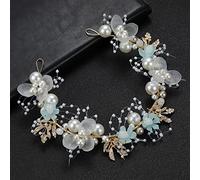 Namzi Épingles à cheveux de mariage en forme de fleur de cristal et perles - Peignes à cheveux dorés - Accessoires de cheveux de mariage avec strass pour mariée, demoiselles d'honneur, femmes et