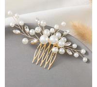 Namzi Épingles à cheveux en forme de fleur pour mariée, demoiselles d'honneur, femmes et filles (doré) A39