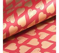 Namzi fleurs, cadeaux, décorations de boîte-cadeau, cadeaux, papier d'emballage de fleurs, (papier d'emballage d'amour rouge de style chinois, 75 x 52,5 cm, rouge)