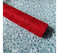 Namzi Lot de 1 rouleau de papier cadeau avec tulle Motif floral Rouge 50 x 450 cm