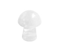 Namzi Lot de 10 mini champignons en cristal blanc naturel - 2 x 1,5 cm - Petit champignon - Décoration de bureau