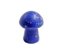 Namzi Lot de 10 mini champignons en cristal naturel - 2 x 1,5 cm - Bleu - Petit champignon - Décoration de bureau