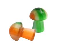 Namzi Lot de 10 mini champignons en cristal naturel - 2 x 1,5 cm - Couleurs mélangées - Petits champignons - Décoration de bureau