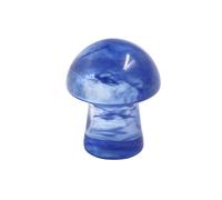 Namzi Lot de 10 mini champignons en cristal naturel bleu - 2 x 1,5 cm - Petits champignons en cristal - Décoration de bureau