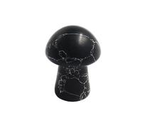 Namzi Lot de 10 mini champignons en cristal naturel noir - 2 x 1,5 cm - Petit champignon - Décoration de bureau