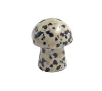 Namzi Lot de 10 mini champignons en cristal naturel noir à pois - 2 x 1,5 cm - Petit champignon - Décoration de bureau