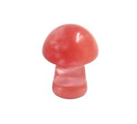 Namzi Lot de 10 mini champignons en cristal naturel rouge de 2 x 1,5 cm pour décoration de bureau