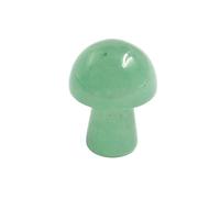 Namzi Lot de 10 mini champignons en cristal vert naturel - 2 x 1,5 cm - Petit champignon - Décoration de bureau
