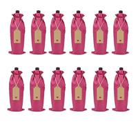 Namzi Lot de 12 sacs pour bouteille de vin rose, durables, portables, parfaits pour les réunions en plein air, accessoires essentiels pour le vin