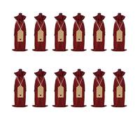 Namzi Lot de 12 sacs pour bouteille de vin rouge, durables, portables, parfaits pour les réunions en plein air, accessoires essentiels de vin A