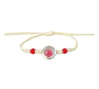 Namzi Lot de 2 bracelets en résine faits à la main, réglable, cadeau pour -2 pièces, Narcisse rouge