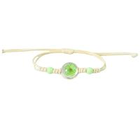 Namzi Lot de 2 bracelets en résine faits à la main, réglable, cadeau pour -2 pièces, vert narcisse