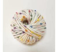 Namzi Lot de 2 pelotes de fil blanc - Mélange acrylique Dacron - Fil inspiré des bonbons - Pour tricot, crochet, travaux manuels, cadeaux de bricolage - Qualité supérieure