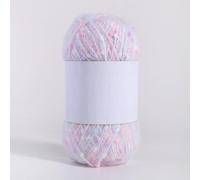 Namzi Lot de 2 pelotes de laine mélangée colorée en mohair pour écharpes et pulls - Bleu poudré