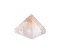 Namzi Lot de 2 pyramides en cristal naturel blanc - Tour Feng Shui - Sept étoiles - Décoration de bureau - 2 cm