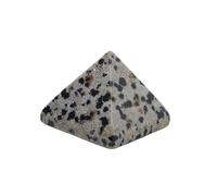 Namzi Lot de 2 pyramides en cristal naturel moucheté noir - Pyramide Feng Shui - Tour sept étoiles - Décoration de bureau - 2 cm