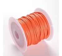 Namzi Lot de 2 rouleaux de fil orange ciré, en fibre textile, loisirs créatifs, crochet, reliure, décoration, fournitures faites à la main
