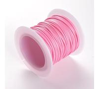 Namzi Lot de 2 rouleaux de fil rose ciré, en fibre textile, loisirs créatifs, crochet, reliure, décoration, fournitures faites à la main