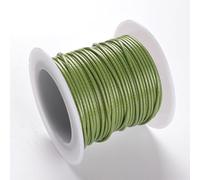 Namzi Lot de 2 rouleaux de fil vert ciré en fibre textile, loisirs créatifs, crochet, reliure, décoration, fournitures faites à la main
