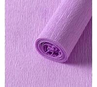 Namzi Lot de 2 rouleaux de papier crépon flexible pour la fabrication de fleurs et les loisirs créatifs, 250 x 50 cm, violet clair