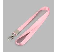 Namzi Lot de 2 sangles épaisses avec fermoir en métal, cordons tour de cou réglables pour cartes d'identité et sécurité sur le lieu de travail, 45 cm, rose